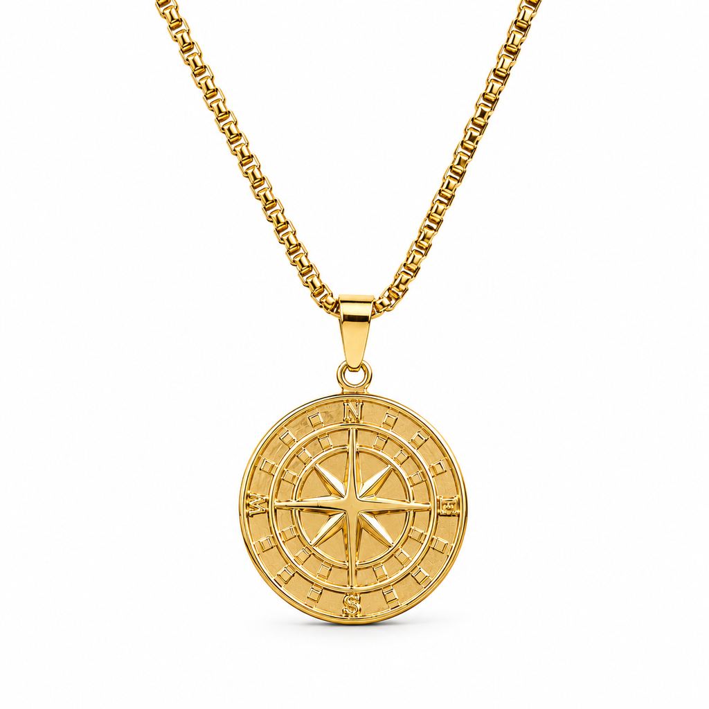 BLACK PEARL COMPASS PENDANT