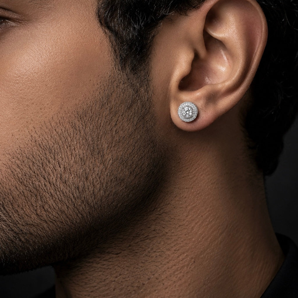 DIAMOND SILVER TIDBIT EARRING